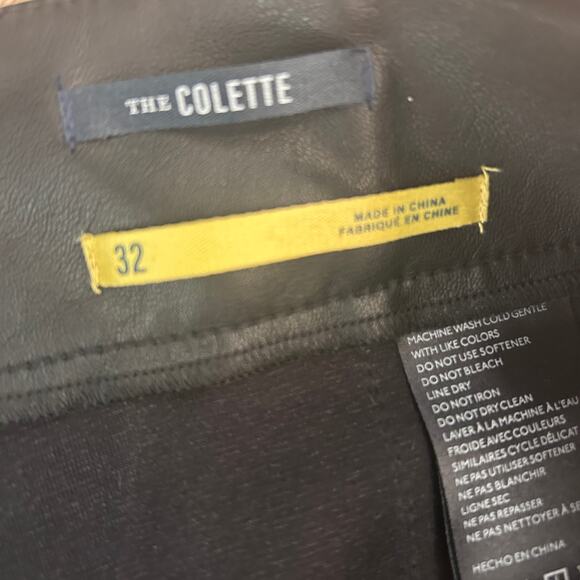 Maeve Anthropologie The Collette Black Faux Leather Shorts Womens Size 32 - Picture 3 of 4